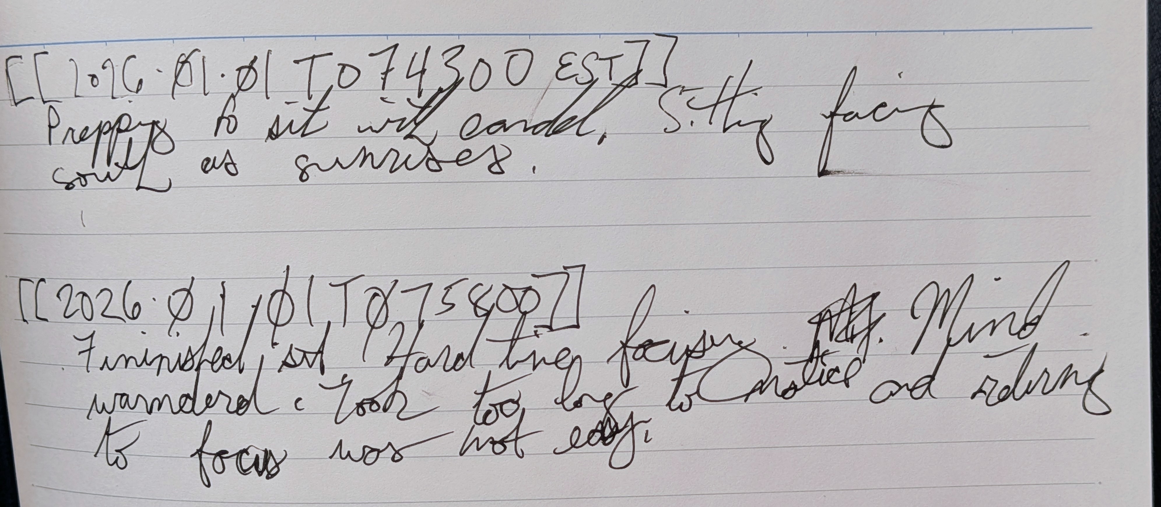 Handwritten note preview