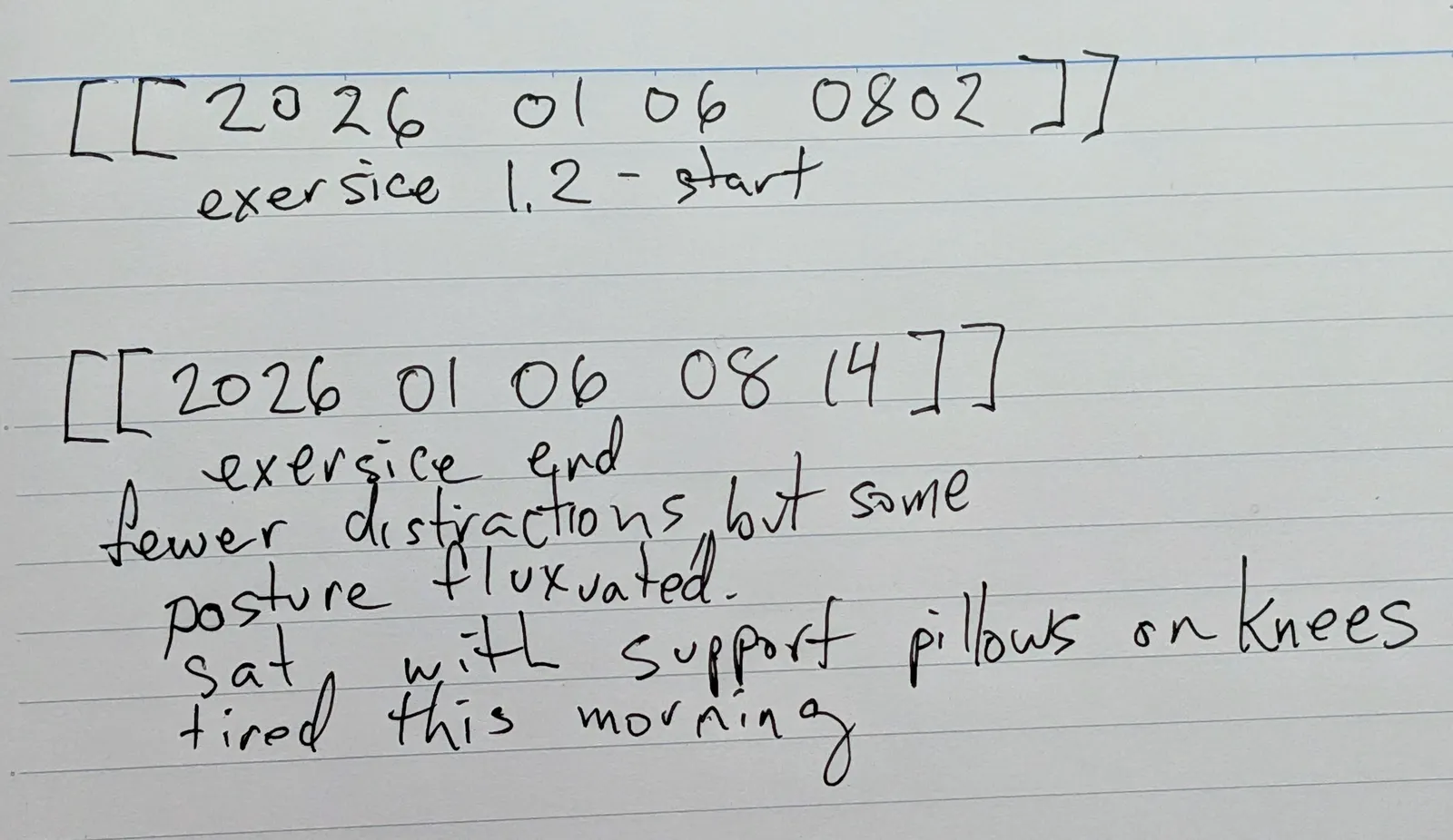 Handwritten note preview